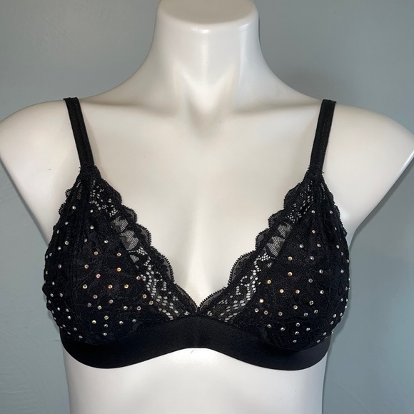 PINK lace triangle bralette - Picture 1 of 5